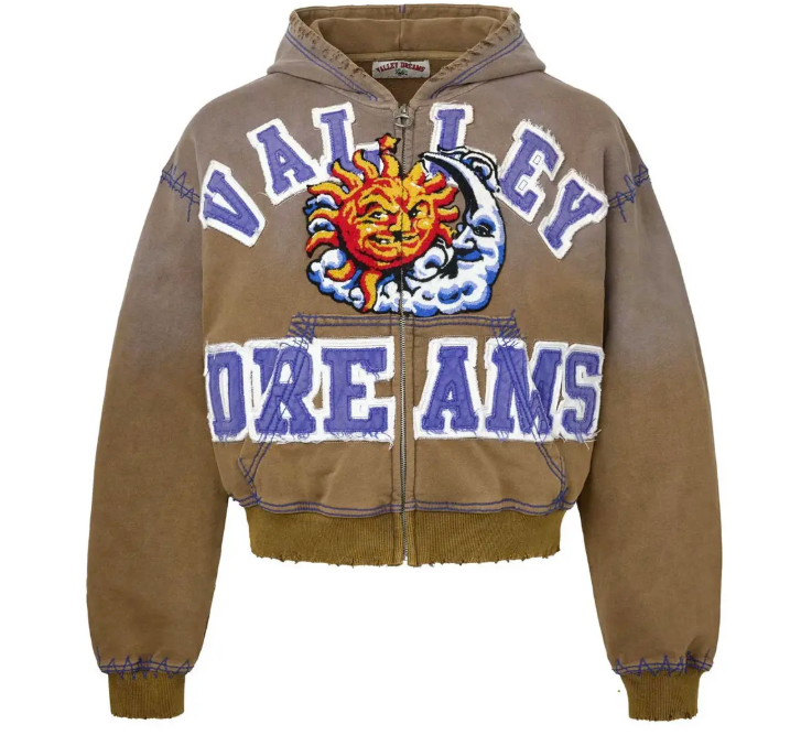 Vale Forever Sunny Zip Up Hoodie Brown