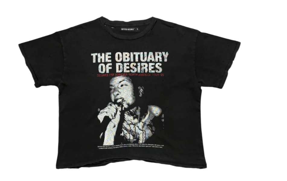 Bottega Desires Obituary T-Shirt Washed Black