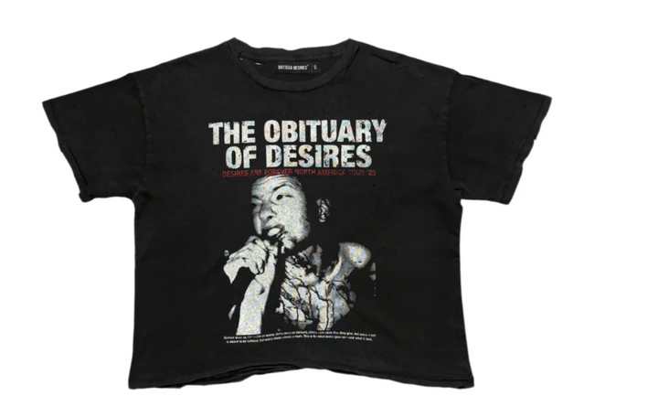 Bottega Desires Obituary T-Shirt Washed Black