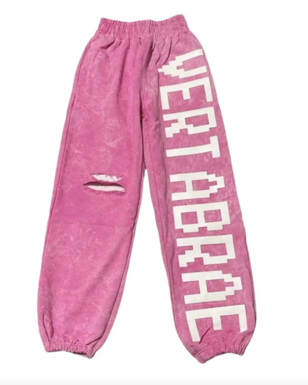 Vertabrae C-2 Distressed Sweatpants Washed Pink