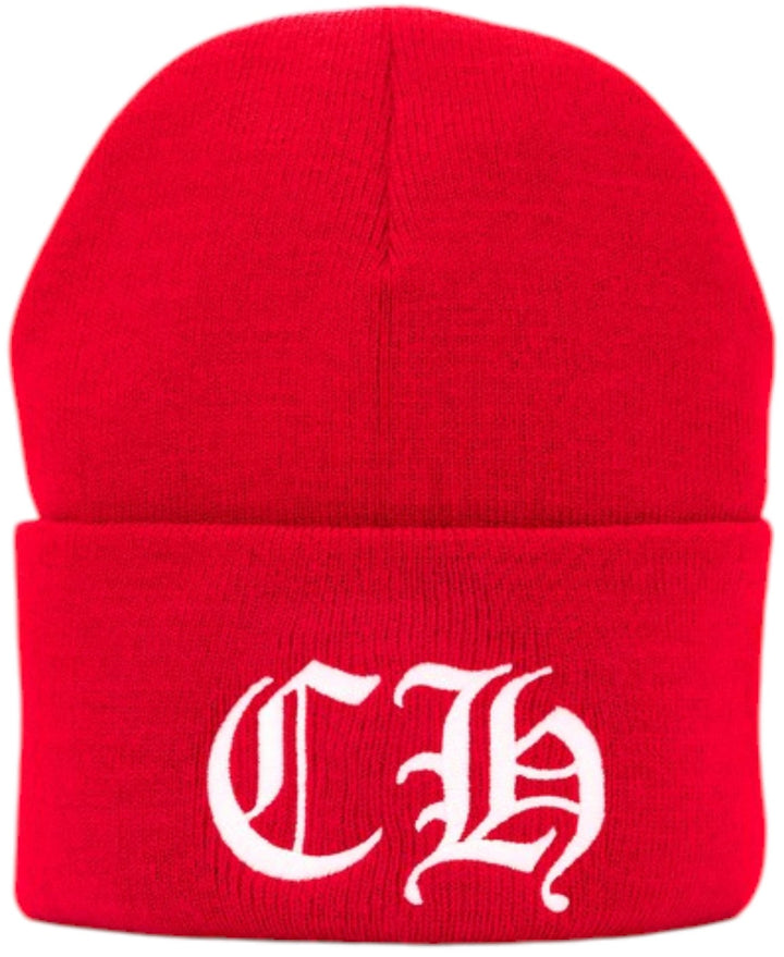 Chrome Hearts CH Logo Beanie Red/White