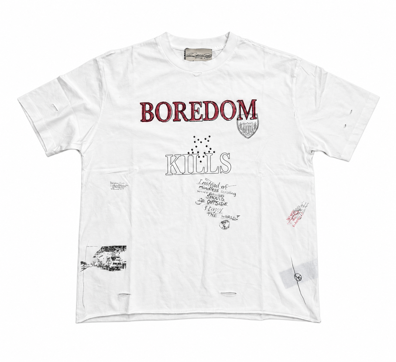 Boredom Kills Cream Boredom tee