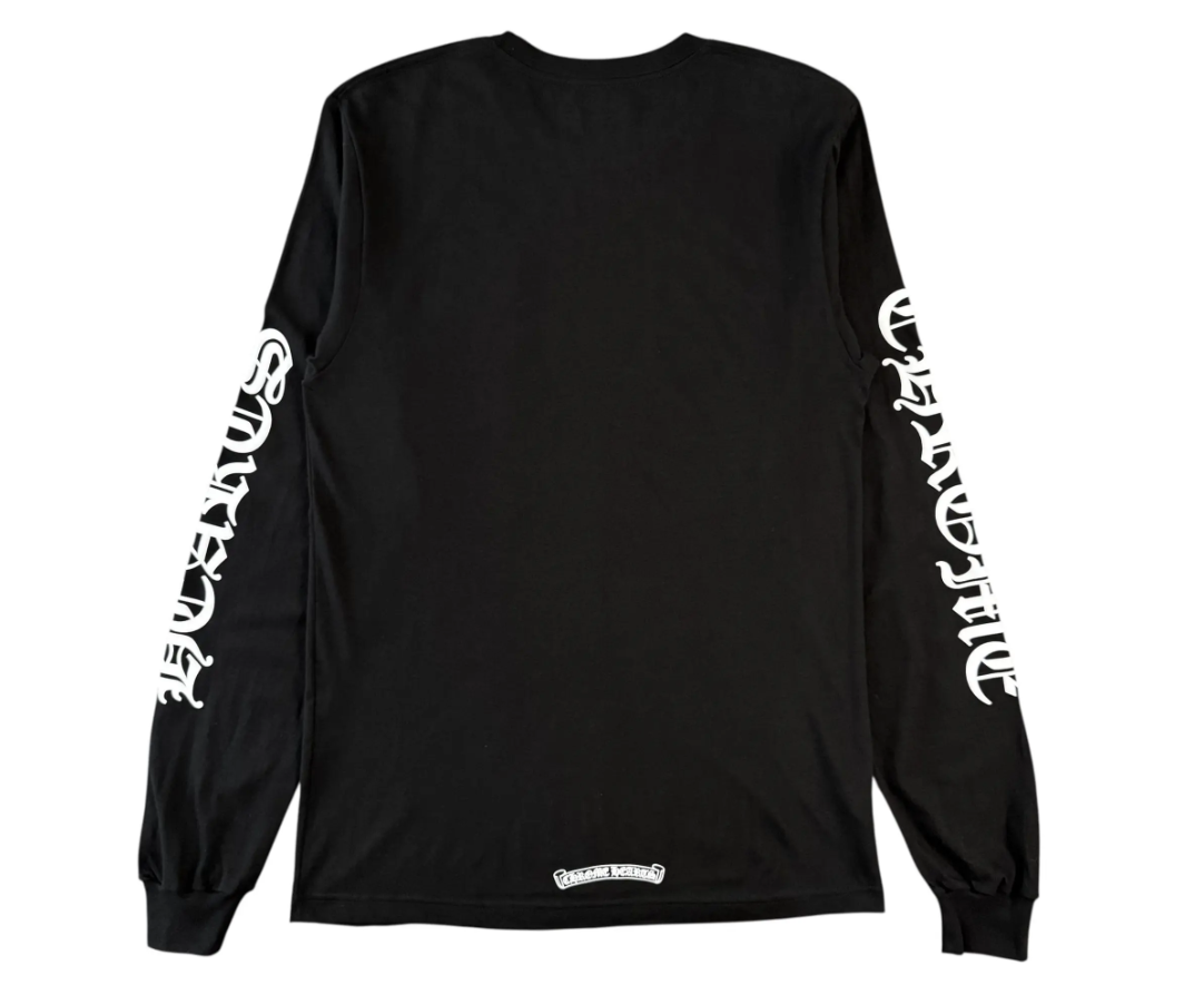 Chrome Hearts Neck Logo Longsleeve blk/white